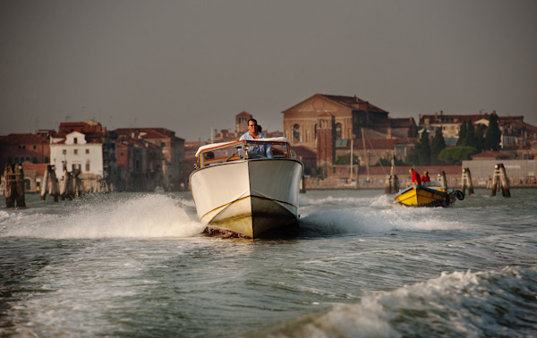 Speedboat in Venice