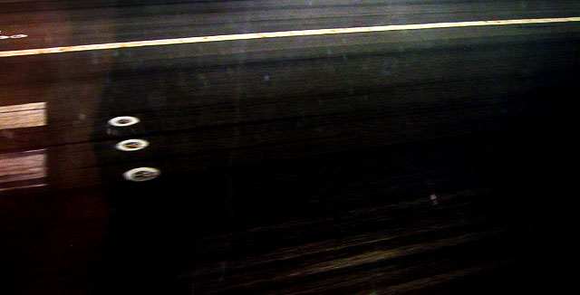 The tarmac at 200 mph.