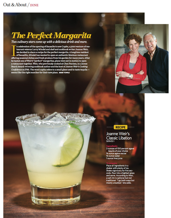 Copita margarita, with Larry Mindel and Joanne Weir