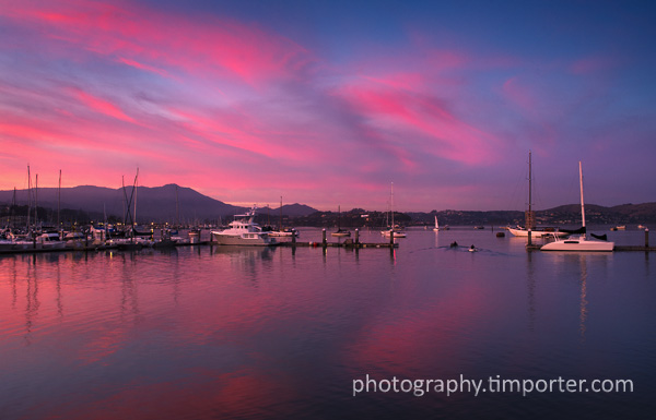 Sausalito Sunset, with Mt. Tam in the background 