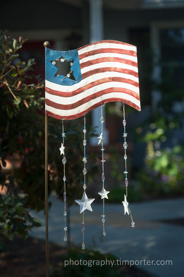 American flag in Marin County